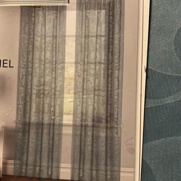 🌈 Loft Collection Katherine 1 panel curtain embossed Voile rod pocket “drift” - Picture 4 of 4